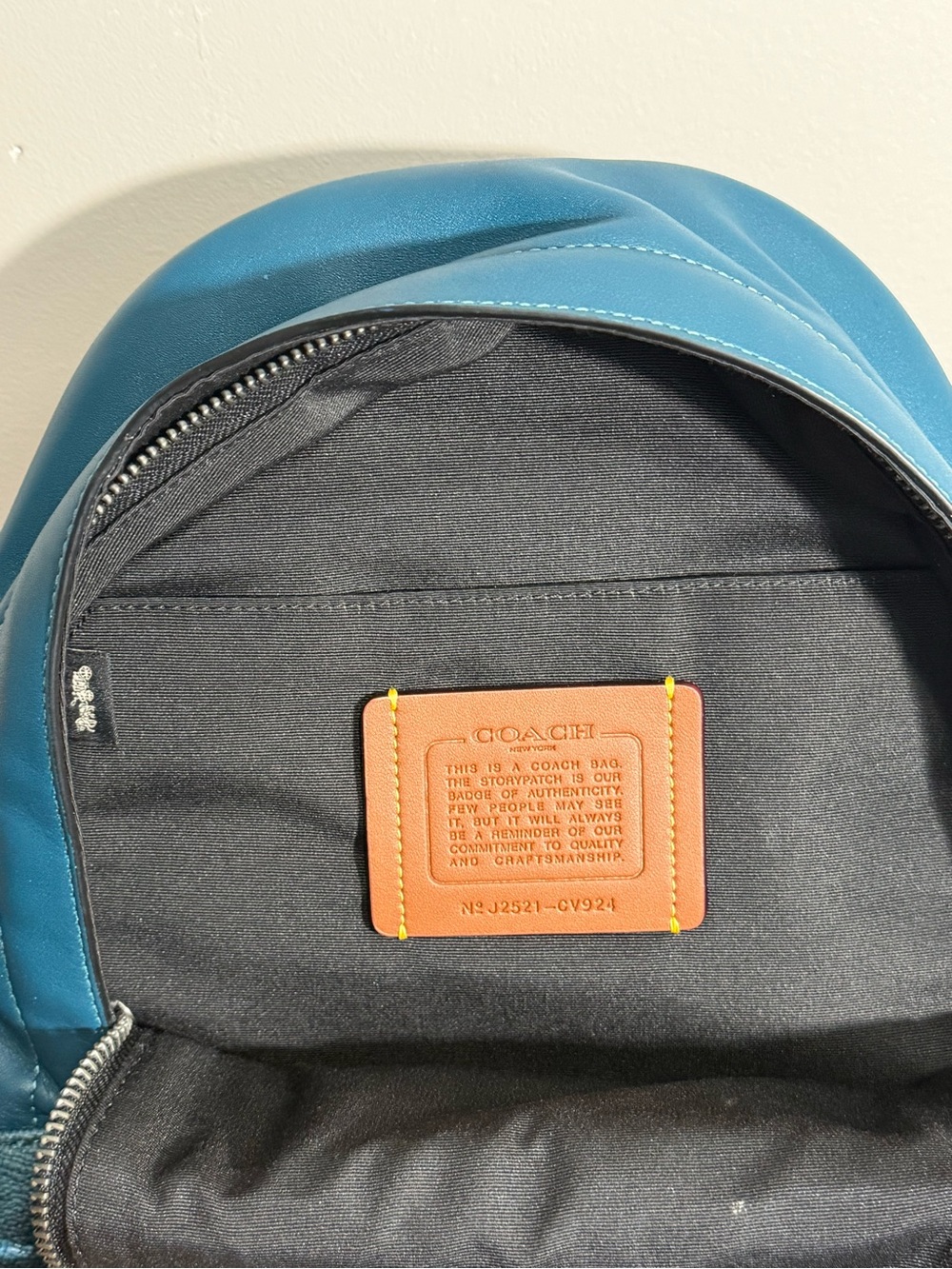Coach Teal Signature Sling Backpack for Men - Picture 3 of 3